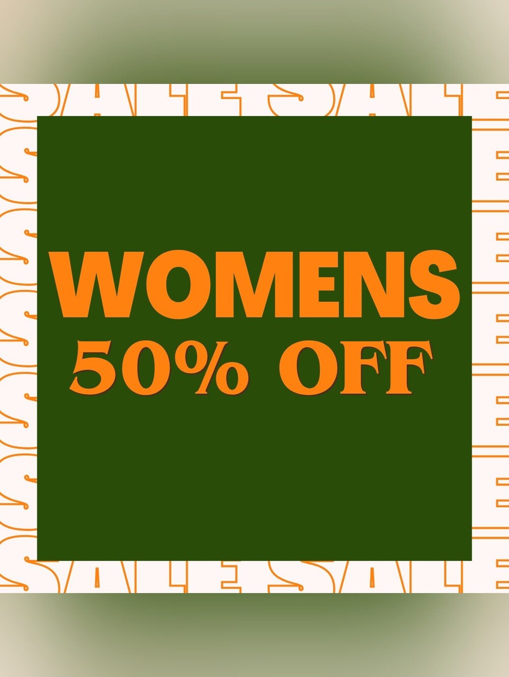 WOMANS 50% OFF Graphic Sign Print